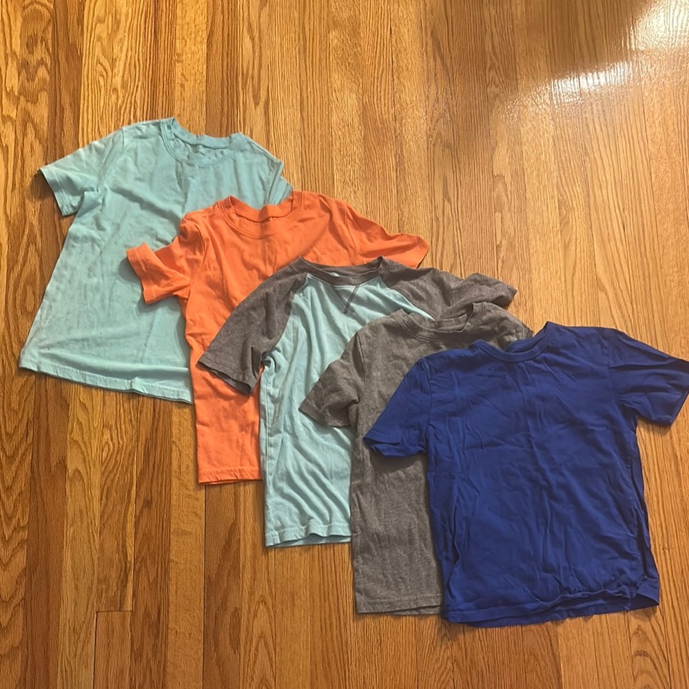 Multiples Blue and Orange Short Sleeve Tees